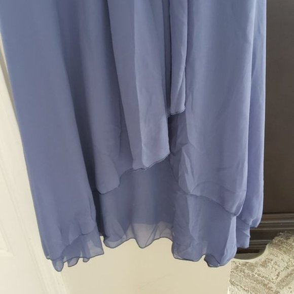 Womens Smokey Navy Blue Dressy Dress Wedding Party size XL, 12-14 - Picture 3 of 6